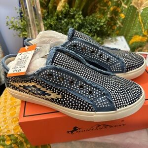 Montana West Sparkling Blue Sneakers
